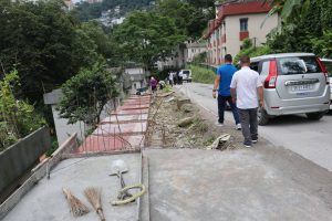 Danda village-Lingding road width work at military level