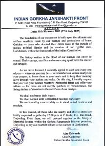 A request to pay homage to the martyrs collectively
