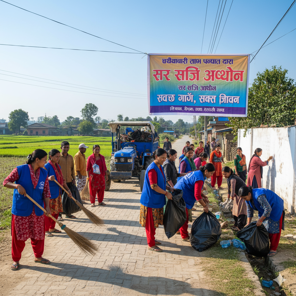 Read more about the article घैयाबारी ग्राम पञ्चायतको तर्फबाट सर सफाई