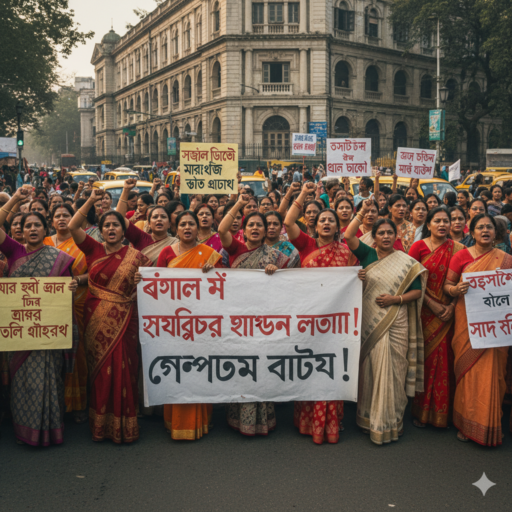 Read more about the article बंगालमा गणतन्त्र बचाउन अविलम्ब राष्ट्रपति शासन लगाउनुपर्छ: महिला मोर्चा