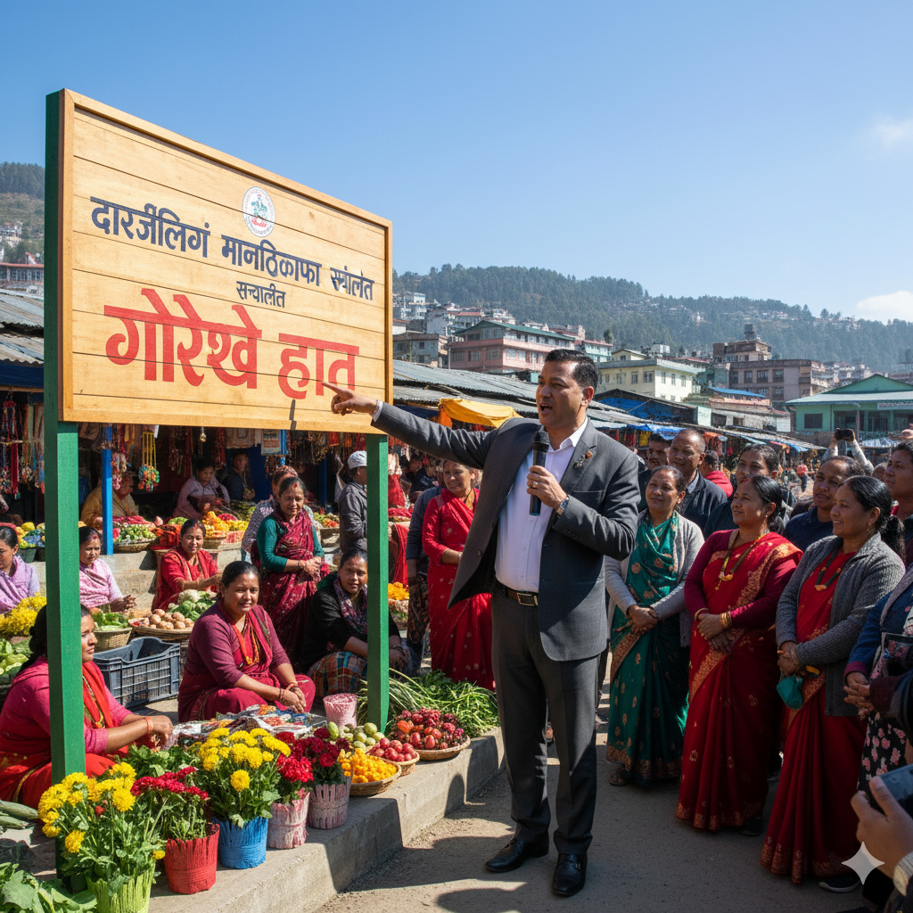 अब गोर्खे हाट दार्जीलिङ नगरपालिकाले नै सञ्चालन गर्ने छ: दिपेन ठकुरी