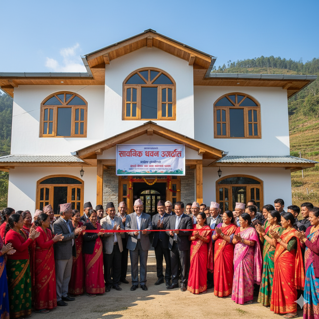 Read more about the article मिडल गोदकमा सार्वजनिक भवनको उद्घाटन
