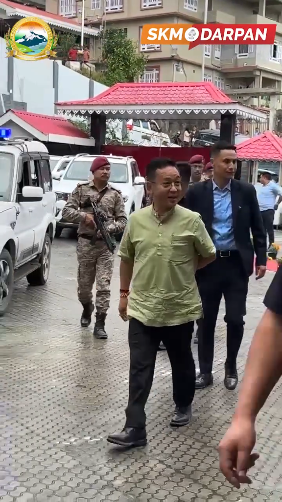 Chief Minister Tamang at his Singling residence