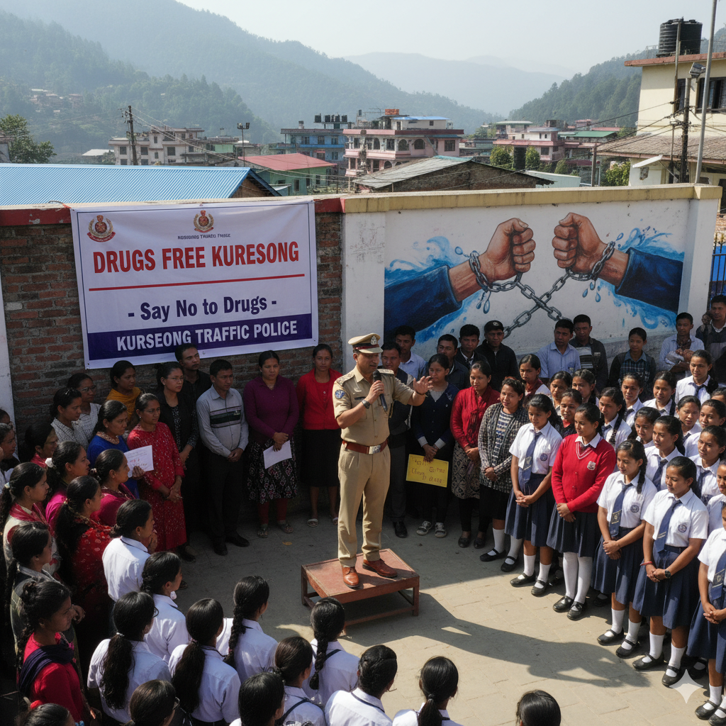 Read more about the article खरसाङ ट्राफिक पुलिसको आयोजनामा ड्रग्स रोकथामको लागि सचेतना कार्यक्रम सम्पन्न