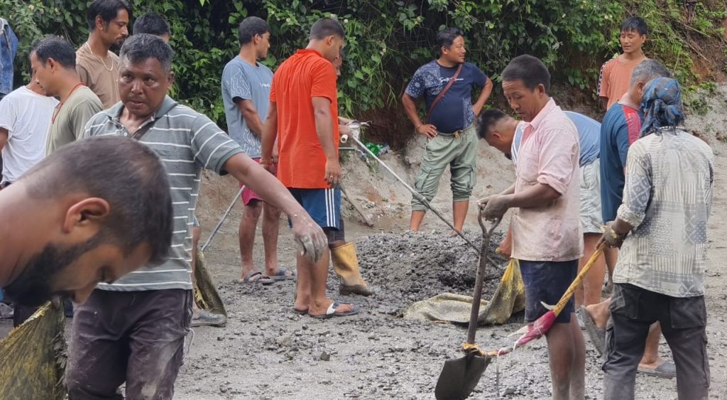 Road construction kalimpong