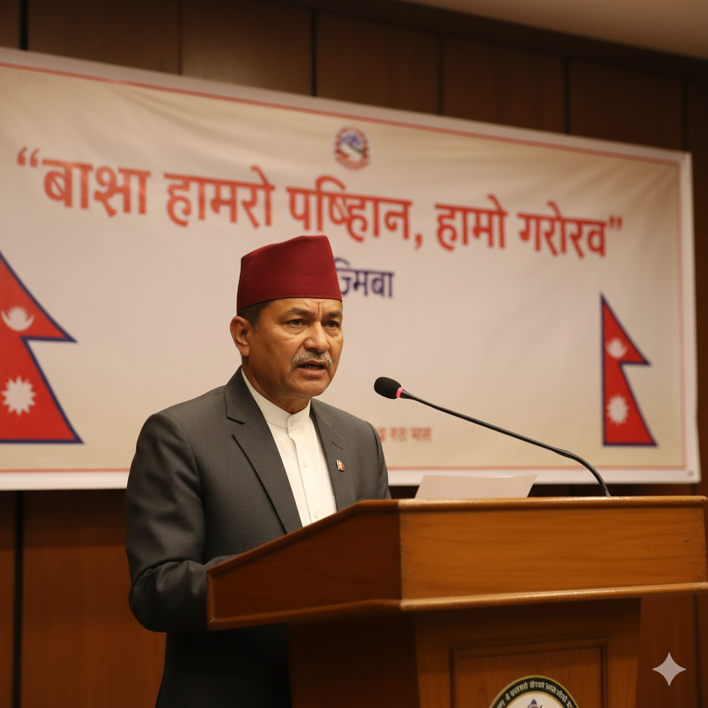 Read more about the article भाषा सञ्चार माध्यम मात्र नभई हाम्रो पहिचानः जिम्बा