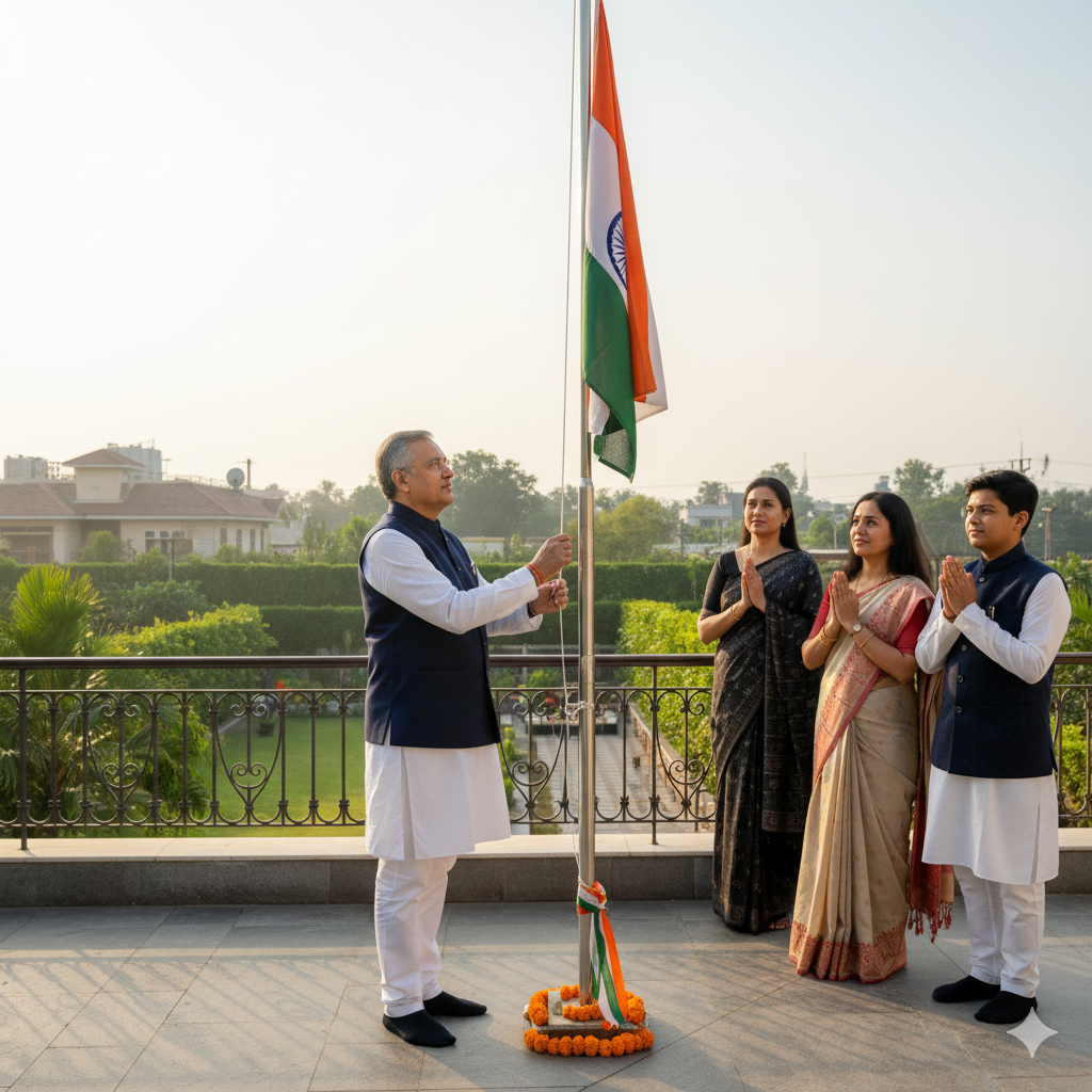 Read more about the article राजु विष्टले आफ्नै आवासबाट थाले स्वतन्त्रता दिवस