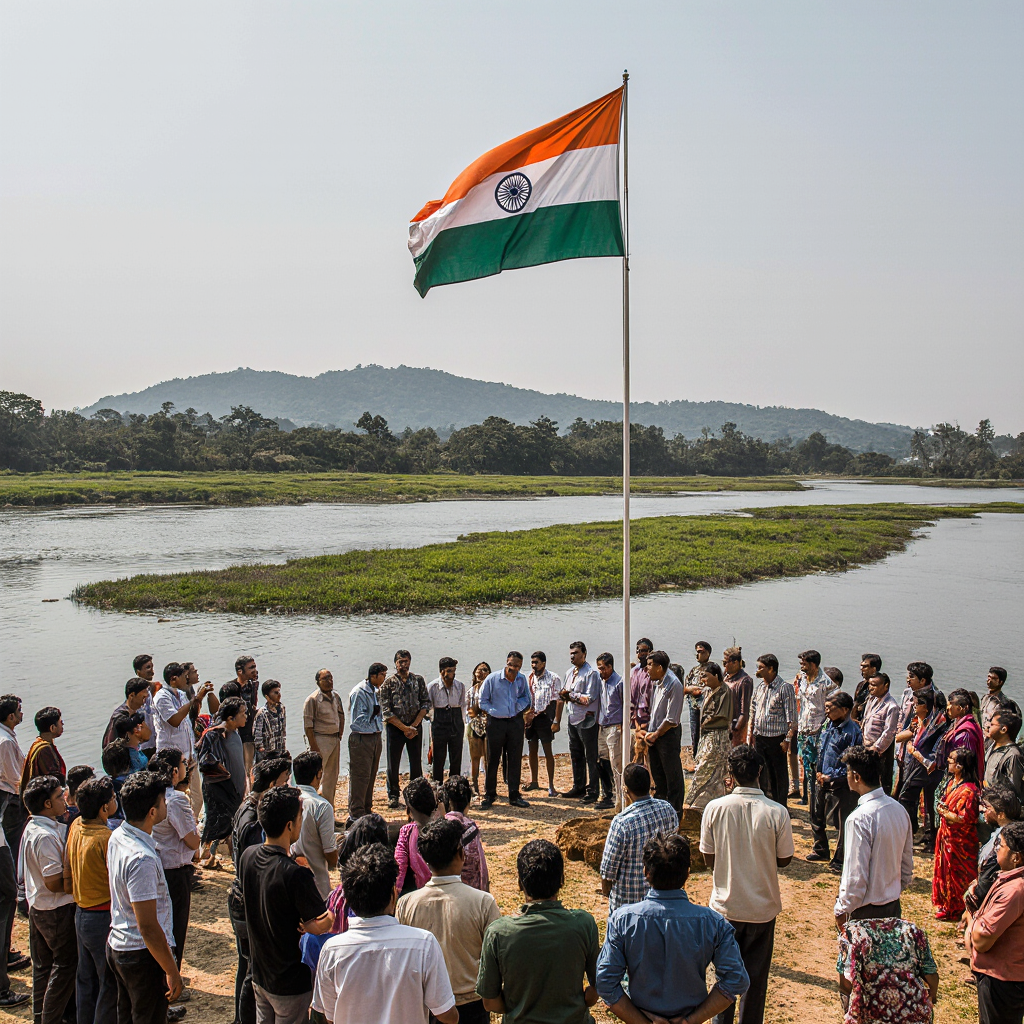 Read more about the article तीनधारे महानदी समष्टि स्तरीय स्वतन्त्रता दिवस समारोह