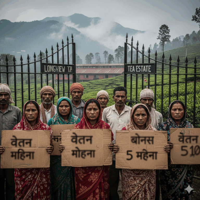 Read more about the article लङभ्यू चिया श्रमिक 5 महिनाको वेतन-बोनसको सङ्घर्षमा