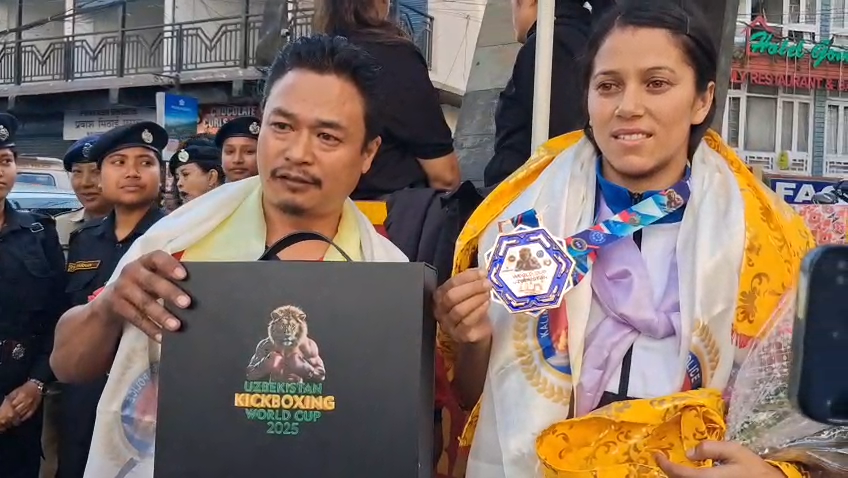 Khati wins bronze medal in kickboxing